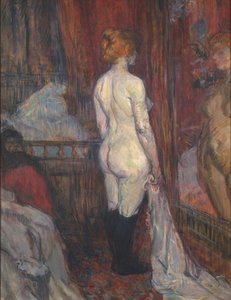 Vrouw voor een Spiegel door Henri de Toulouse Lautrec