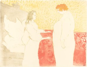 Vrouw in bed, profiel door Henri de Toulouse Lautrec