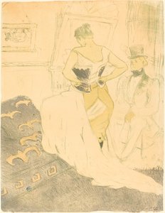 Vrouw in korset door Henri de Toulouse Lautrec