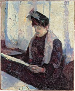 Vrouw in café door Henri de Toulouse Lautrec