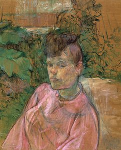 Vrouw in de tuin van Monsieur Forest, 1889-1891 door Henri de Toulouse Lautrec