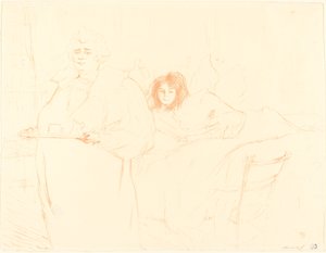 Vrouw met een dienblad