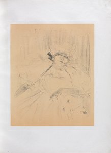 Yvette Guilbert-Engelse Serie: Chanson ancienne door Henri de Toulouse Lautrec