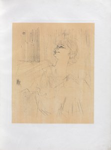 Yvette Guilbert-Engelse Serie: Menilmontant de Bruant, 1898 door Henri de Toulouse Lautrec