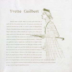 Yvette Guilbert-Franse Serie: Nr. 1, 1894