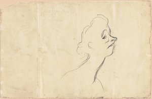 Yvette Guilbert (recto) Driekwart lengte studie van Yvette Guilbert (verso)