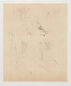 Yvette Guilbert Bedwelmd door Henri de Toulouse Lautrec