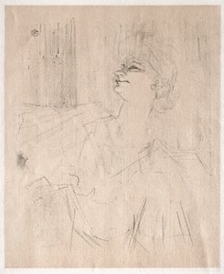 Yvette Guilbert: à Ménilmontant, de Bruant, 1898 door Henri de Toulouse Lautrec