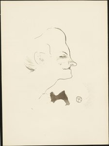 Yvette Guilbert, van Le Café-Concert door Henri de Toulouse Lautrec
