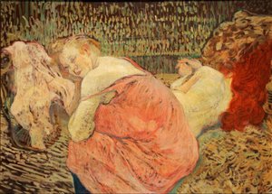 Twee vriendinnen door Henri de Toulouse Lautrec