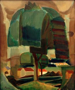 Landschap door Henri Victor Gabriel Le Fauconnier