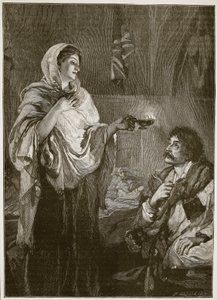Florence Nightingale in het ziekenhuis van Scutari, illustratie uit 