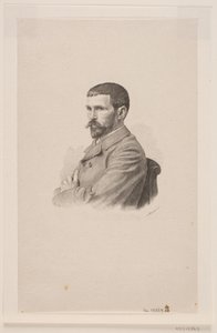 Portret van de schilder P. A. J. Dagnan-Bouveret door Henrik Arnold Hamilkar Sørensen