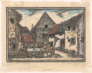 Boerderij in de Eifel door Henriëtte van Hove (signed by artist)
