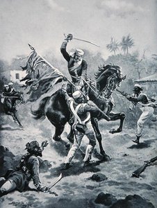 Lt Roberts wint zijn V.C., 2 januari 1858, illustratie uit 