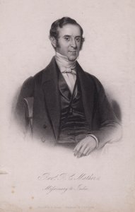 Henry Cotton Mather, Engelse christelijke missionaris in India (gravure) door Henry (after) Room