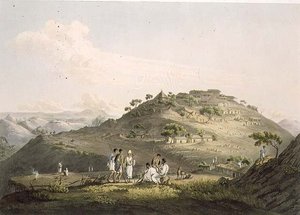 De stad Dixan in Abessinië, gegraveerd door Daniel Havell (1785-1826) 1809