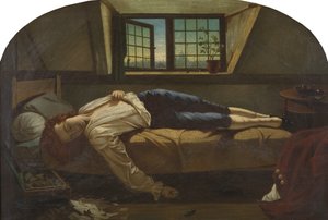 De Dood van Chatterton door Henry (after) Wallis