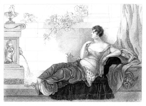 Mary Robinson 1757-1800, Engelse dichteres en romanschrijfster, 1830 door Henry Adlard