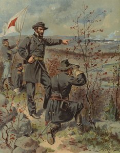 Generaal Sherman bij Kenesaw Mountain, Georgia, Amerikaanse Burgeroorlog, 4 oktober 1864 door Henry Alexander (after) Ogden