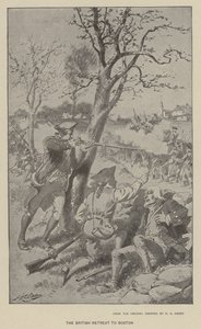 De Britse terugtocht naar Boston door Henry Alexander (after) Ogden