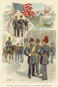 Uniformen van het Amerikaanse leger en de marine, Heden door Henry Alexander (after) Ogden
