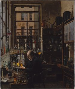 Henry Alexander in het laboratorium door Henry Alexander