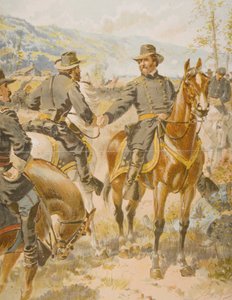 Generaal George Henry Thomas (1816-70) bij de slag van Chickamauga, 20 september 1863