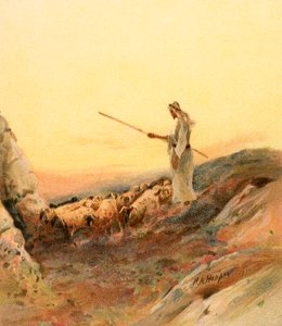 Een herder die zijn schapen telt
