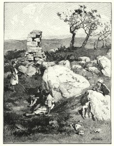 Een oude mijlpaal in Libanon door Henry Andrew Harper