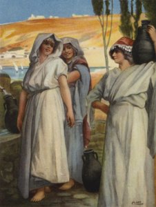 Vrouwen die water putten bij een put door Henry Andrew Harper
