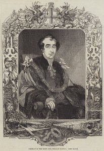 Portret van de zeer eerbiedwaardige William Magnay, Lord Mayor door Henry Anelay