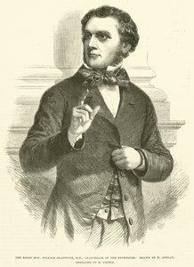 De zeer eerwaarde William Gladstone, MP, kanselier van de schatkist door Henry Anelay