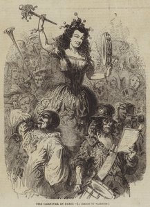 Het Carnaval in Parijs door Henry Augustin Valentin