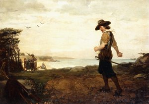 De begrafenis van Rose Standish, 1870 door Henry Bacon