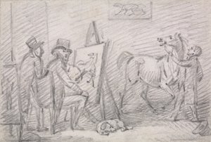 Het Atelier van de Kunstenaar door Henry Bernard Chalon
