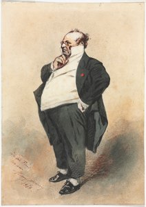 Joseph Prudhomme staand (1868) door Henry Bonaventure Monnier