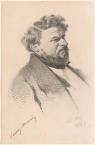 Portret van een Man door Henry Bonaventure Monnier