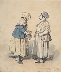 De twee roddelaars, 1832 door Henry Bonaventure Monnier