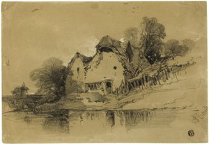 Huisje aan de rand van het kanaal