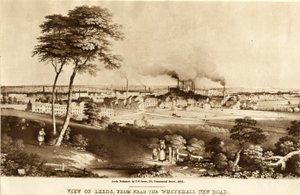 Uitzicht op Leeds, vanaf de buurt van de Whitehall New Road door Henry Burn