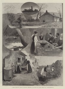 Een Vrije Communistische Kolonie in Engeland, Schetsen op Clousden Hill Farm, Forest Hall, Northumberland door Henry Charles Seppings Wright