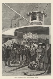 Amerika herbezocht door Onze Speciale Kunstenaar, Fulton Ferry, New York door Henry Charles Seppings Wright