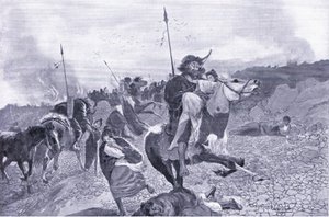 Een vroege Hunnenaanval 180 v.Chr.