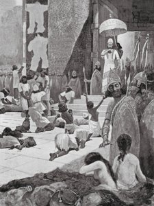 Ashur-nasir-pal en zijn krijgsgevangenen door Henry Charles Seppings Wright