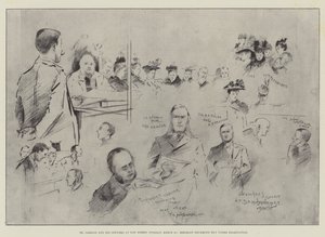 Dr. Jameson en zijn Officieren bij Bow Street, dinsdag 10 maart, Sergeant Drummond Hay onder Onderzoek door Henry Charles Seppings Wright