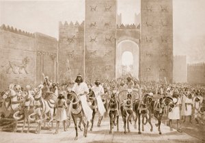 Ingang van Cyrus in Babylon, illustratie uit 