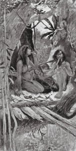 Prehistorische Chinese Boom-Bewoners door Henry Charles Seppings Wright