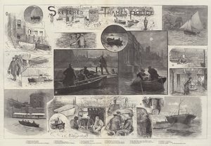 Schetsen van de Thames Politie