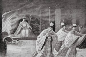 De Keizer verbrandt zichzelf in zijn paleis door Henry Charles Seppings Wright